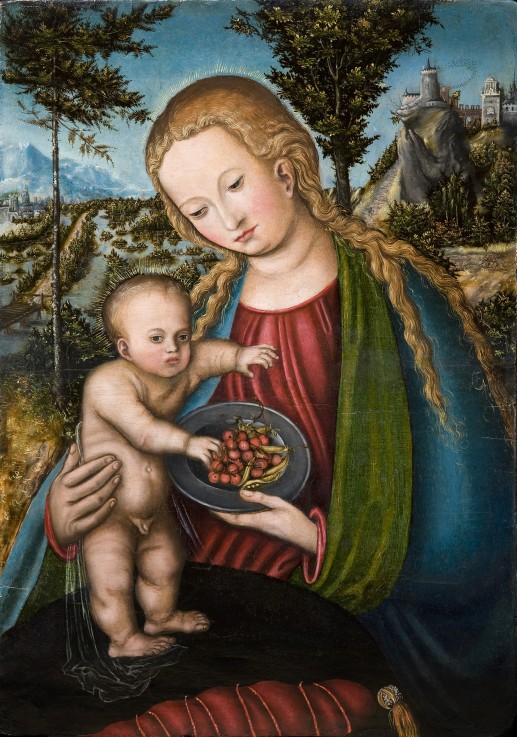 Virgin with Cherries de Lucas Cranach el Viejo