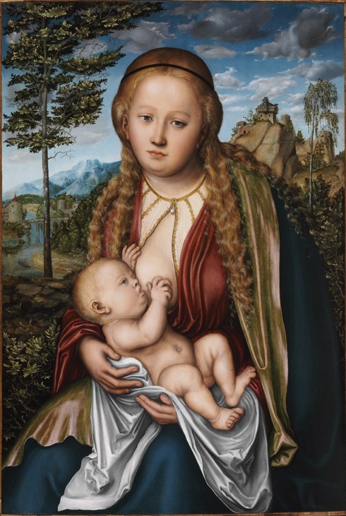 Tthe Virgin suckling the Child de Lucas Cranach el Viejo