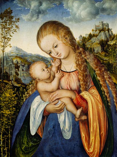 María con el niño de Lucas Cranach el Viejo