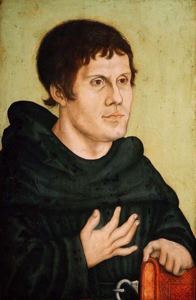 Portrait of Martin Luther (1483-1546) de Lucas Cranach el Viejo