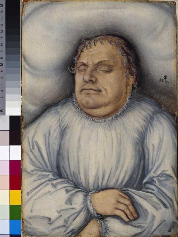 Martin Luther auf dem Totenbett de Lucas Cranach el Viejo