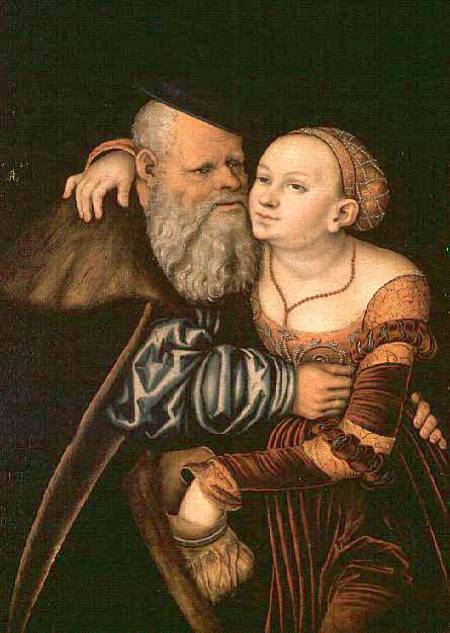 The Old Lover de Lucas Cranach el Viejo