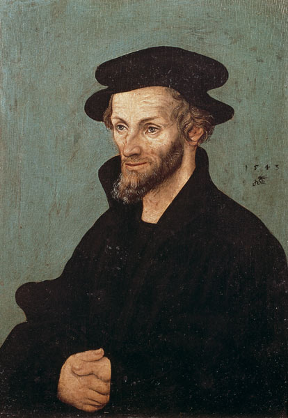 Portrait of Philipp Melanchthon (1497-1560) de Lucas Cranach el Viejo