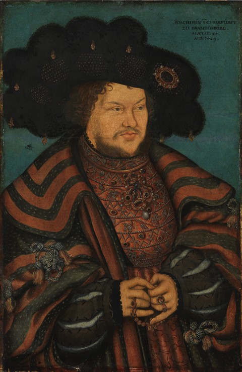 Portrait of Joachim I Nestor (1484-1535), Elector of Brandenburg de Lucas Cranach el Viejo