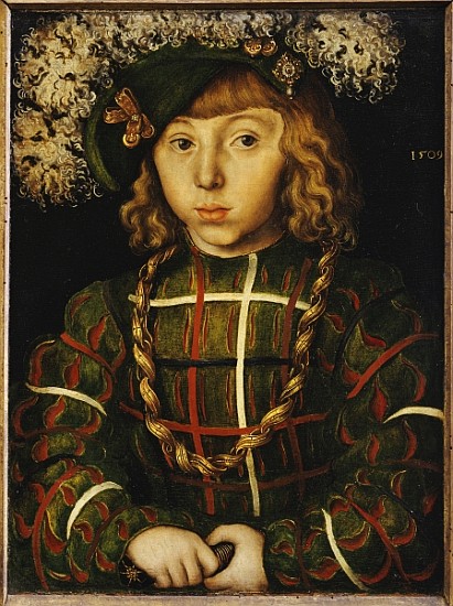 Portrait of Johann Friedrich, later Kurfuerst der Grossmuetige von Saschen de Lucas Cranach el Viejo