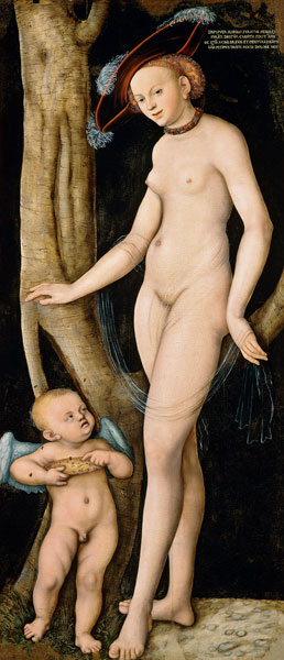 Venus and Cupido with a honeycomb de Lucas Cranach el Viejo