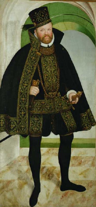 Kurfürst August von Sachsen (1526-1586). de Lucas Cranach el Jóven