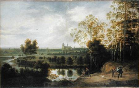 Landscape with Fisherman de Lucas Uden
