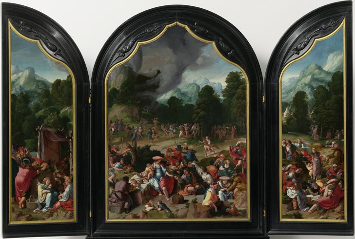 Triptych with the Adoration of the Golden Calf de Lucas van Leyden