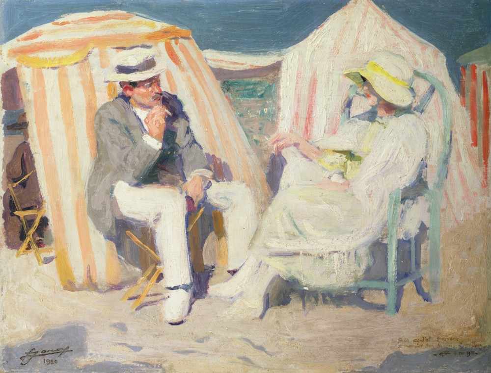 Conversation on the Beach de Lucien Hector Jonas