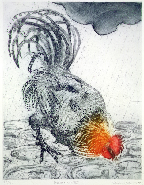 Weathercock II, 1983 (etching on paper)  de Lucy Willis