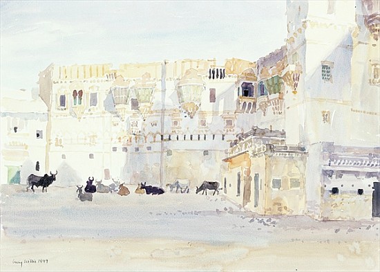 Evening at the Palace, Bhuj, 1999 (w/c on paper)  de Lucy Willis