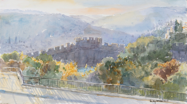 Hills Beyond the City, Sunrise, Jerusalem de Lucy Willis