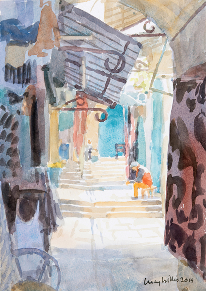Market Steps, Old Jerusalem de Lucy Willis