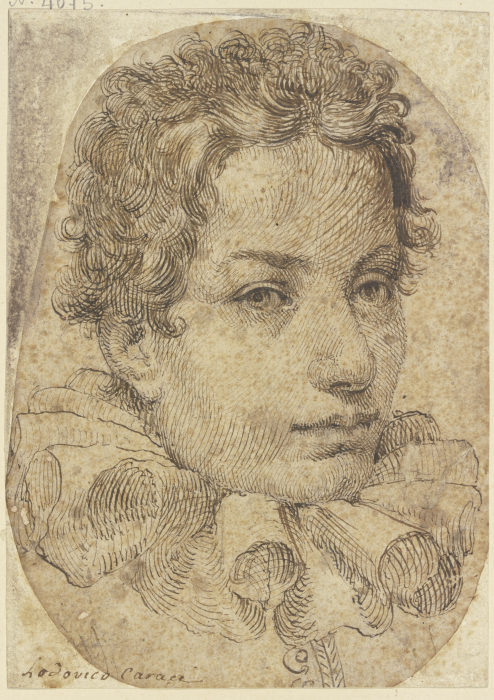 Junger Mann mit Halskrause de Ludovico Carracci