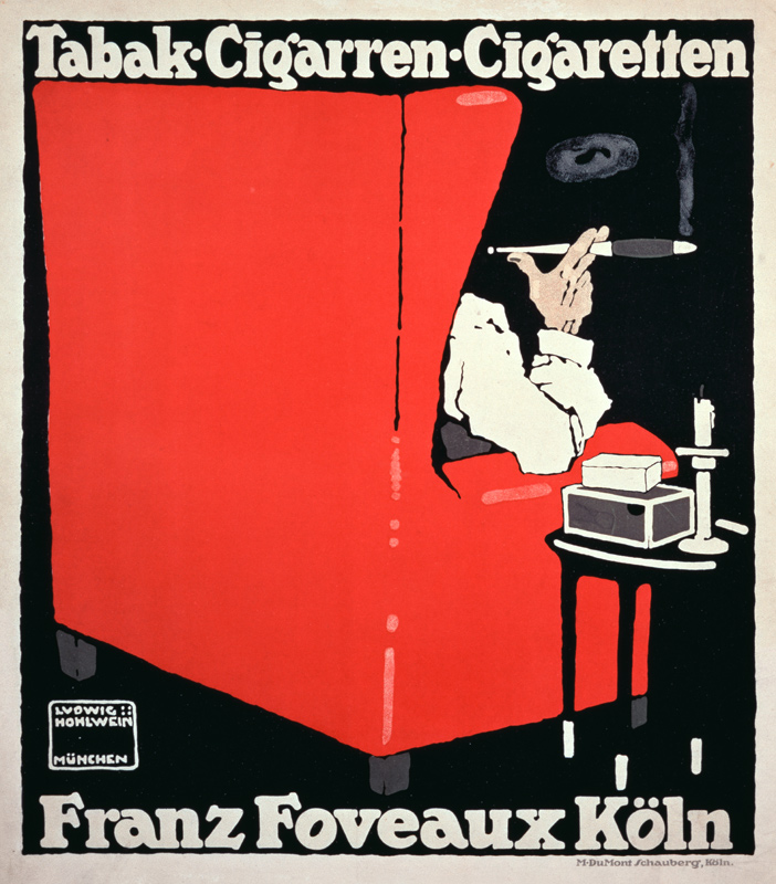 Tobacco cigar cigarettes Franz Foveaux Cologne de Ludwig Hohlwein