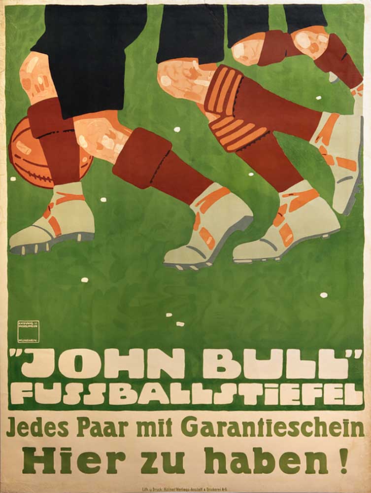 JOHN BULL FOOTBALL BOOTS. Every couple with guarantee certificate. To have here! de Ludwig Hohlwein