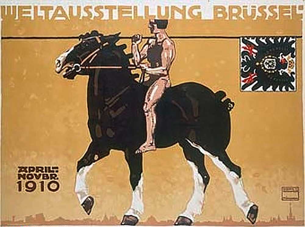 Poster for the Worlds Fair Brussels de Ludwig Hohlwein