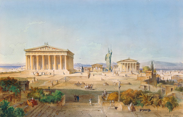 The Akropolis in Athens in the time of Perikles 444 V . Chr de Ludwig Lange