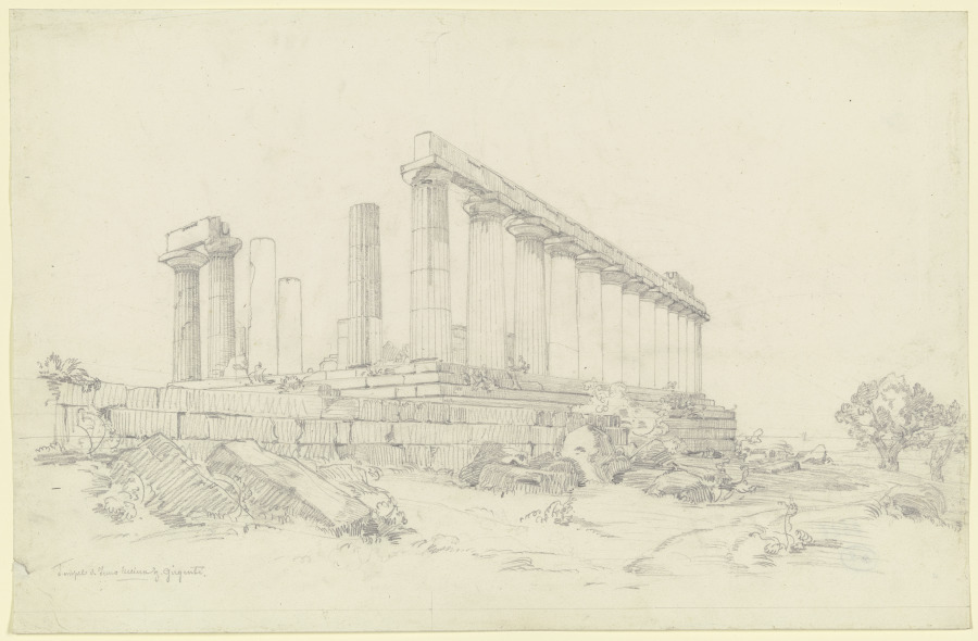 Temple of Juno near Agrigento de Ludwig Metz