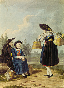 Endeavour study: Farmer's wifes and dairy girl fro de Ludwig Neureuther