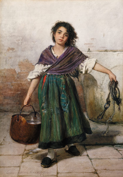 A Young Venetian Water-Carrier de Ludwig Passini