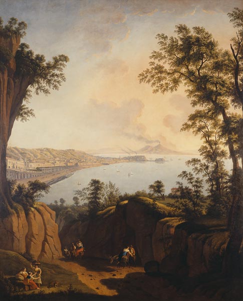 The Gulf of Naples with view at the Vesuv de Ludwig Philipp Strack