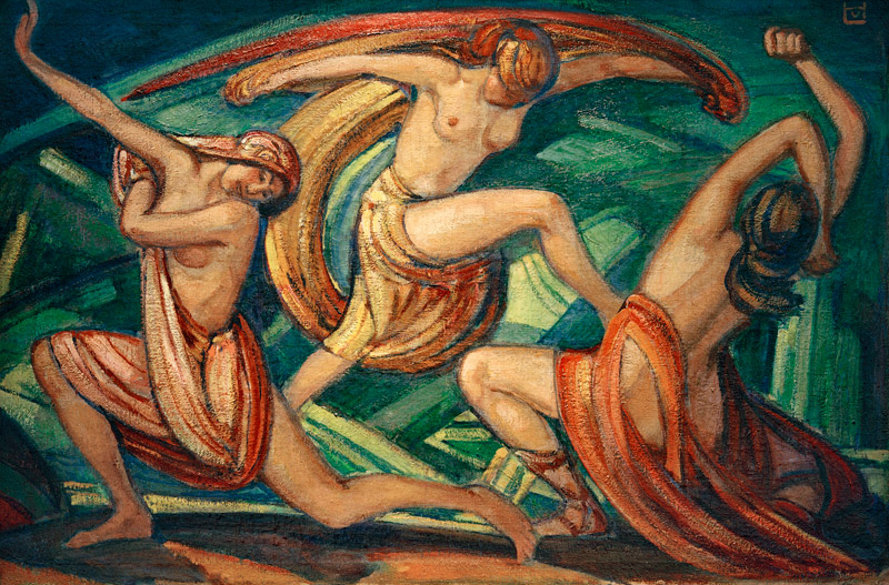 Drei tanzende Frauen de Ludwig von Hofmann