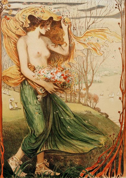 Flora (Verlobungsbild) de Ludwig von Hofmann