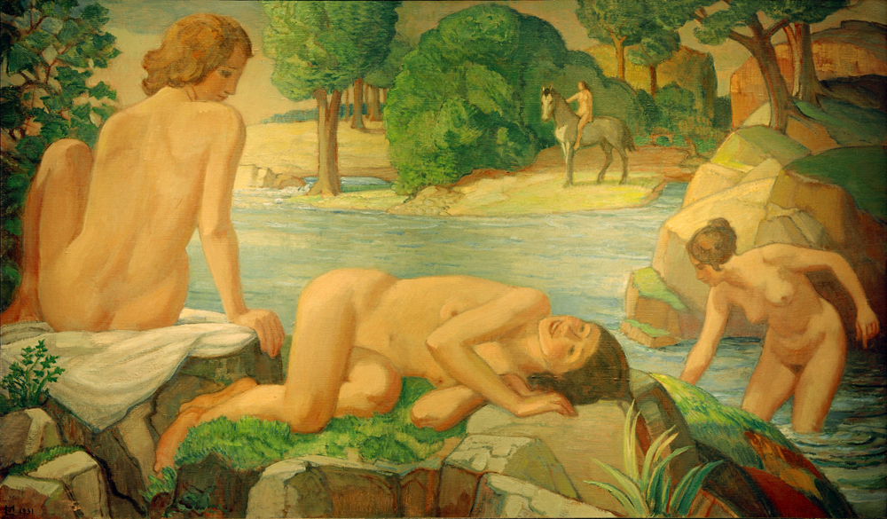 Sommer (Frauen am Teich) de Ludwig von Hofmann