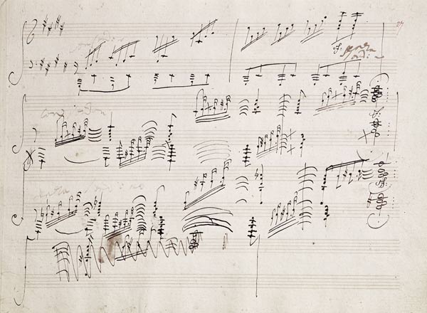 Score sheet of ''Moonlight Sonata'' de Ludwig van Beethoven