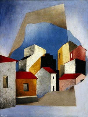 Houses at Lerici, 1932-33 (oil on canvas) de Luigi Colombo Fillia