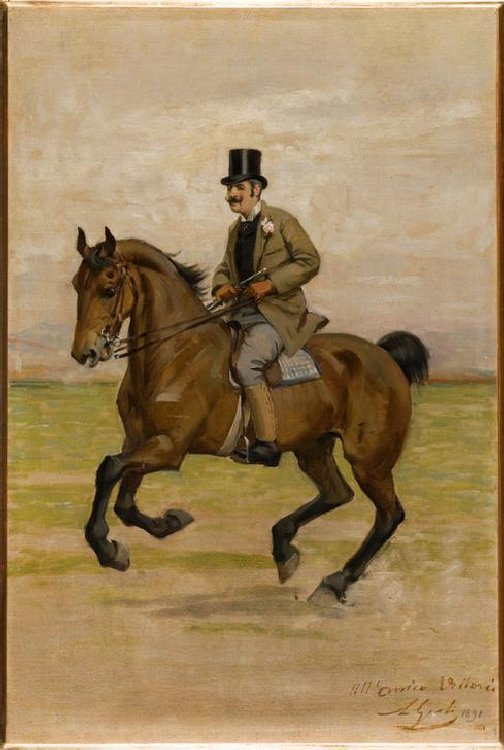 Vittorio Matteo Corcos on horseback de Luigi Gioli
