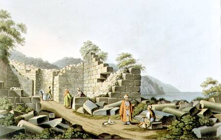 Ruins of an Ancient Temple in Samos, plate 58 from 'Views in the Ottoman Dominions', pub. by R. Bowy de Luigi Mayer