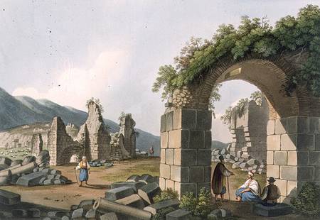 Ruins of the Baths at Ephesus, plate 43 from 'Views in the Ottoman Dominions', pub. by R. Bowyer de Luigi Mayer