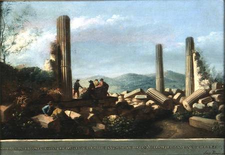 Temple of Castor and Pollux de Luigi Mayer