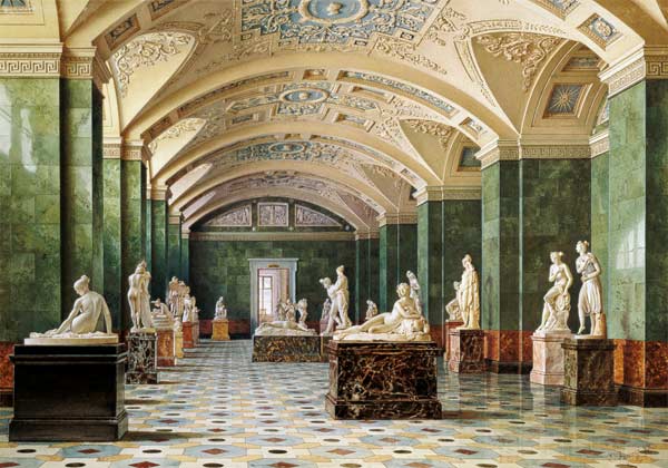 The First Room of Modern Sculpture, New Hermitage de Luigi Premazzi