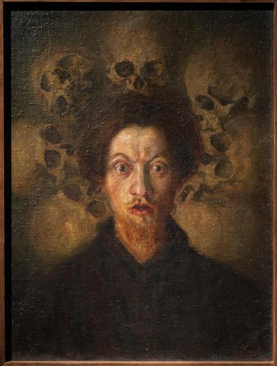 Selfportrait with skulls de Luigi Russolo