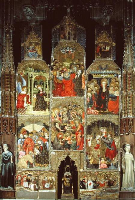 Altar de la Virgen - Óleo de Luis Borrassá de Luis Borrassá