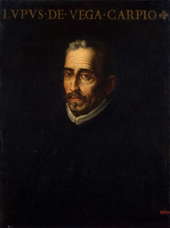 Portrait of the Poet Félix Lope de Vega (1562-1635) de Luis Tristan de Escamilla