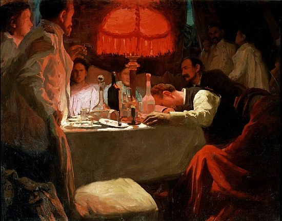 Under the Red Light, c.1910 de Lukjan Vasilievich Popov