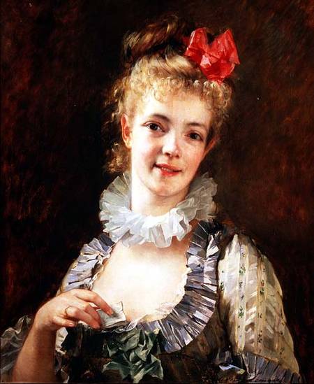 Girl with Love Letter, or the Valentine de Madeleine Lemaire