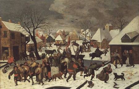 The Massacre of the Innocents (panel) de Maerten van Cleve