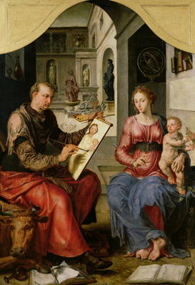 St. Luke Painting the Virgin, c.1545 (oil on canvas) de Maerten van Heemskerck