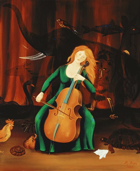 Carneval des Animeaux, 2001 (oil on canvas)  de Magdolna  Ban