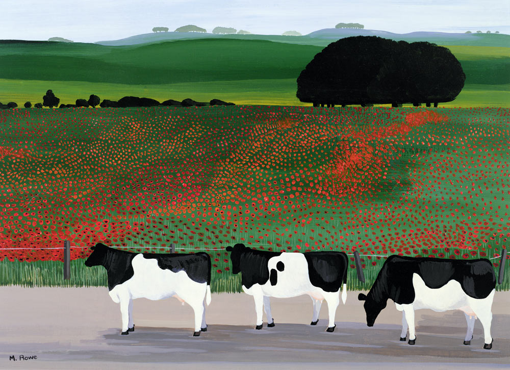 Cows and Poppies  de  Maggie  Rowe