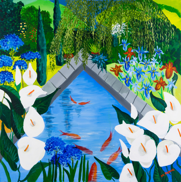 Arums by the Pond de  Maggie  Rowe