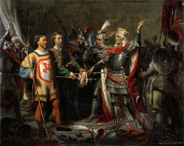 Wladyslaw II Jagiello (c.1351-1434) Before the Battle of Tannenberg, 15th July 1410 de Maksymiljan Antoni Piotrowski