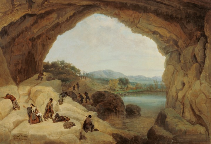 Ambushing a Group of Bandits at the Cueva del Gato de Manuel Barron y Carrillo