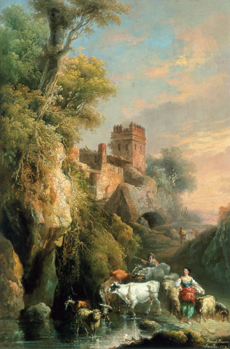 Spanish landscape de Manuel Barron y Carrillo